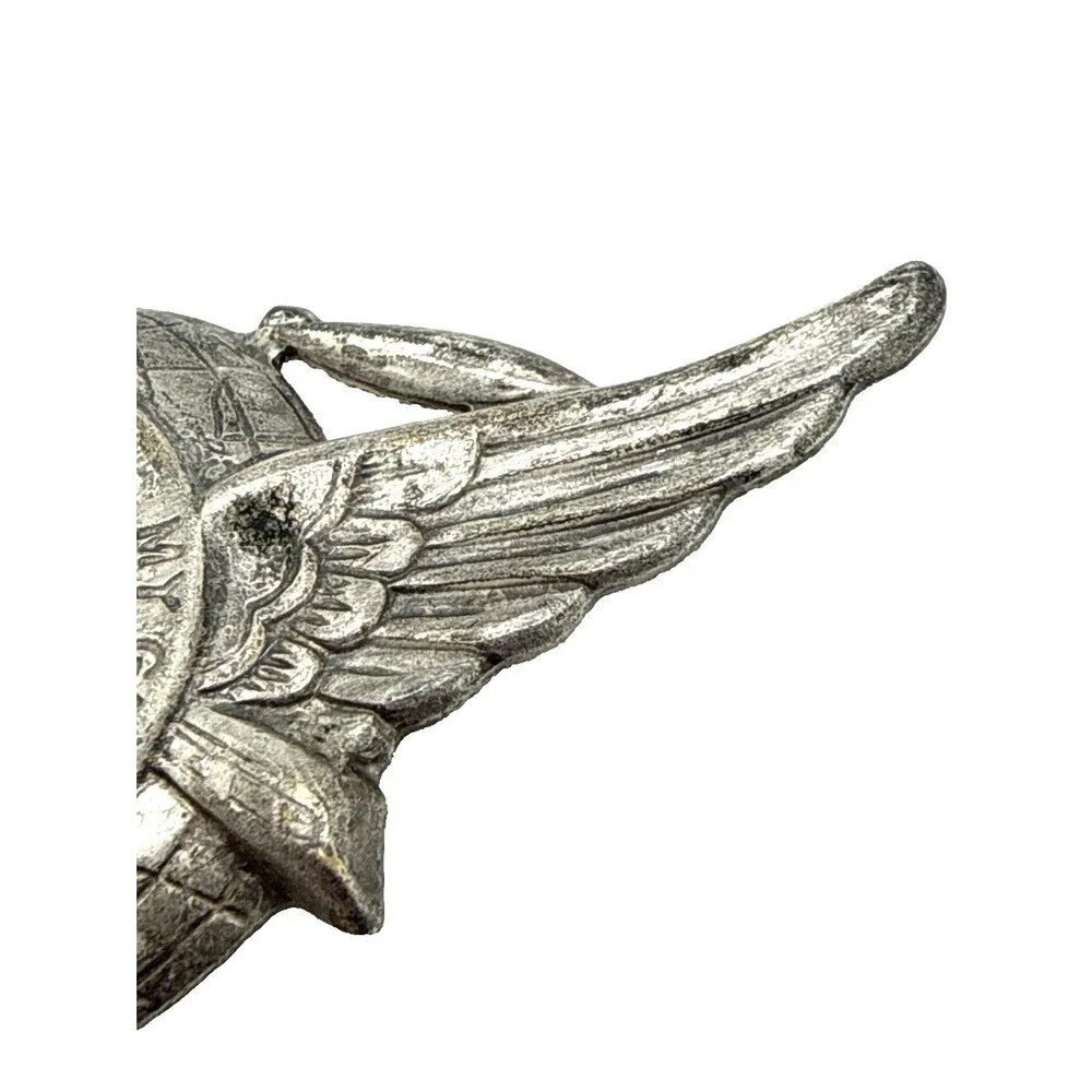 Vintage St. Christopher Medal Car Visor Clip Winged Be My Guide 3